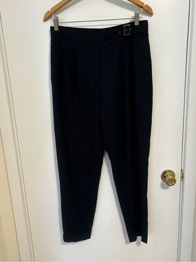 Cartonnier Navy  High-Rise Tapered Ankle Pants